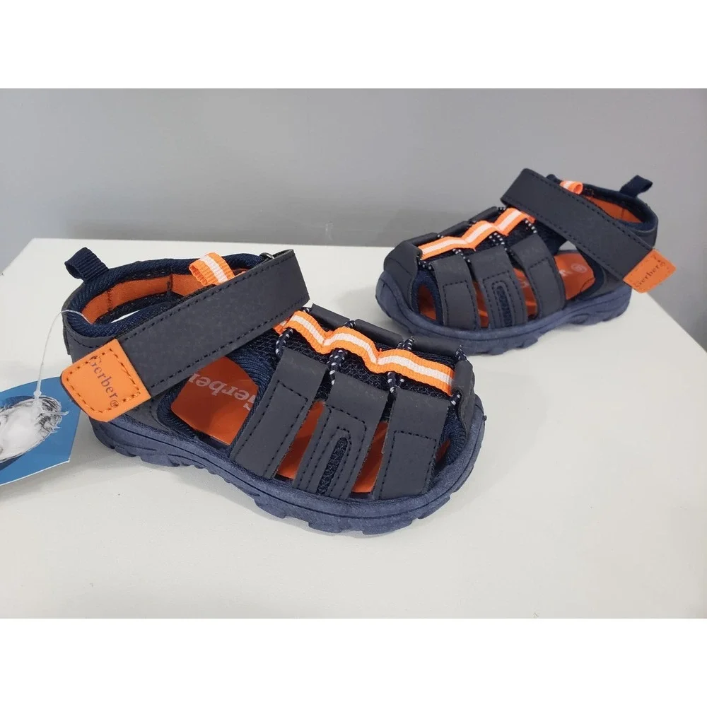 NEW SZ 6 Fisherman Prewalk Walking Baby Sandal Ankle Strap Infant Boy Closed Toe